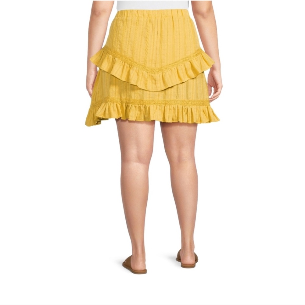 NWT: Time and Tru Yellow Mini Skirt Size Large 12-14 - Picture 6 of 6